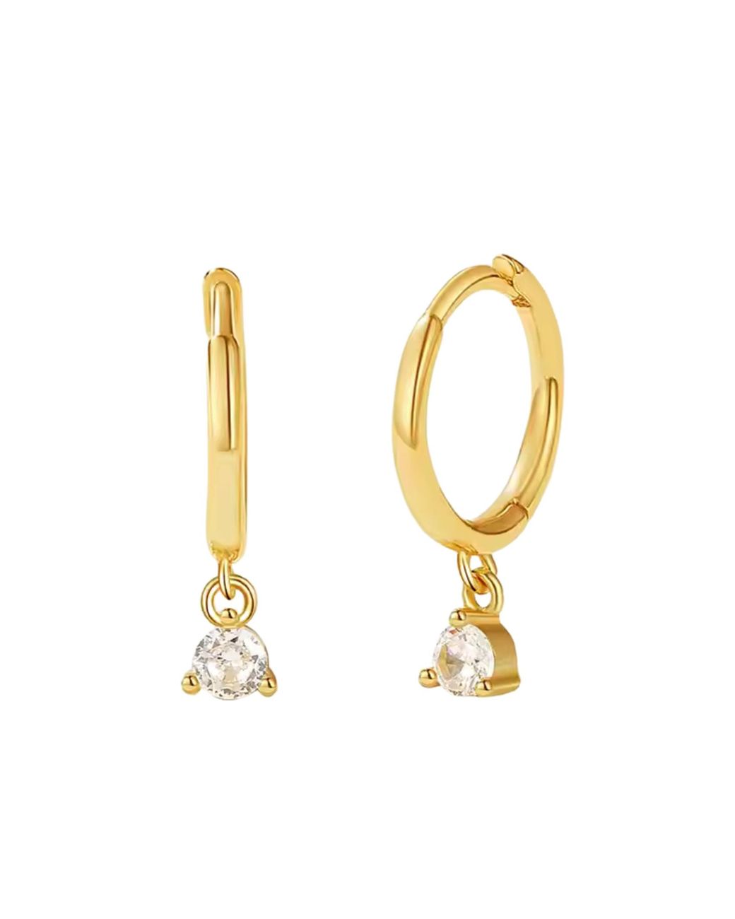 Nazzar Metallic Mini Zirconia Drop Earrings