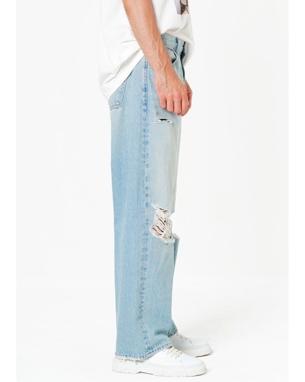 NOEND Blue Noend Slouch Loose Jeans for men