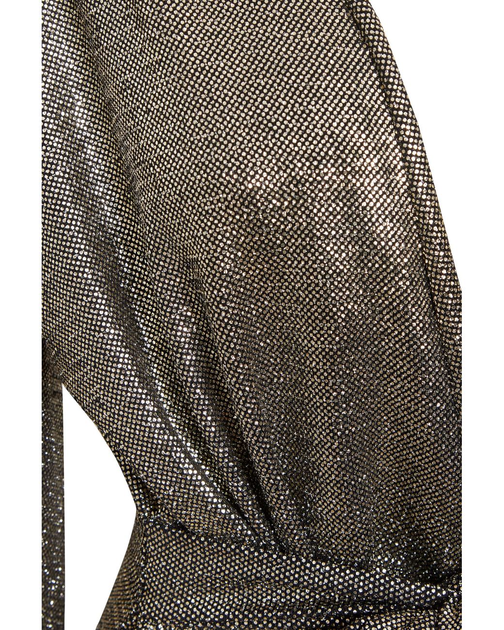 Sarvin Gray Sequin Wrap Dress