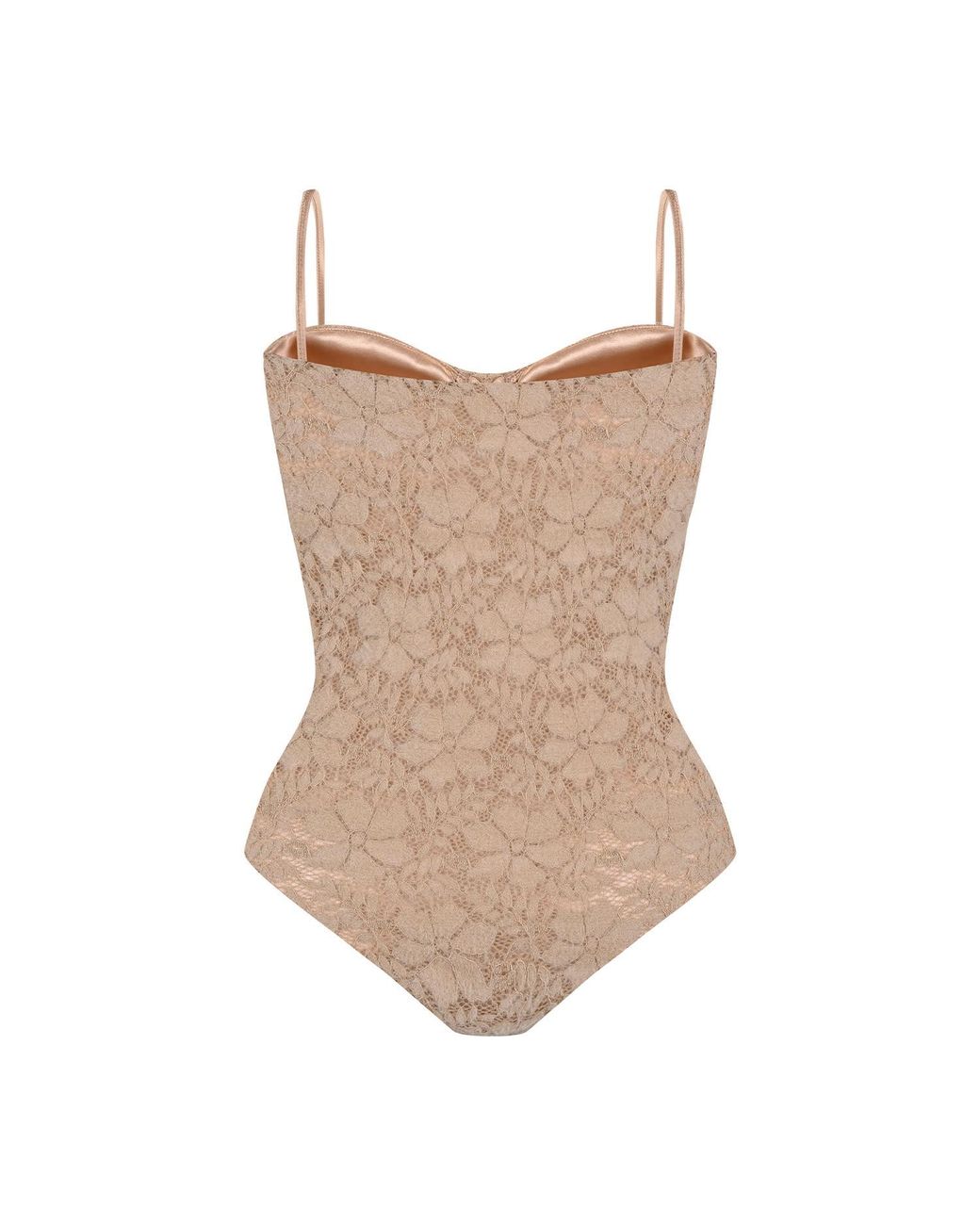 Malo Brown Neutrals Lace Bodysuit