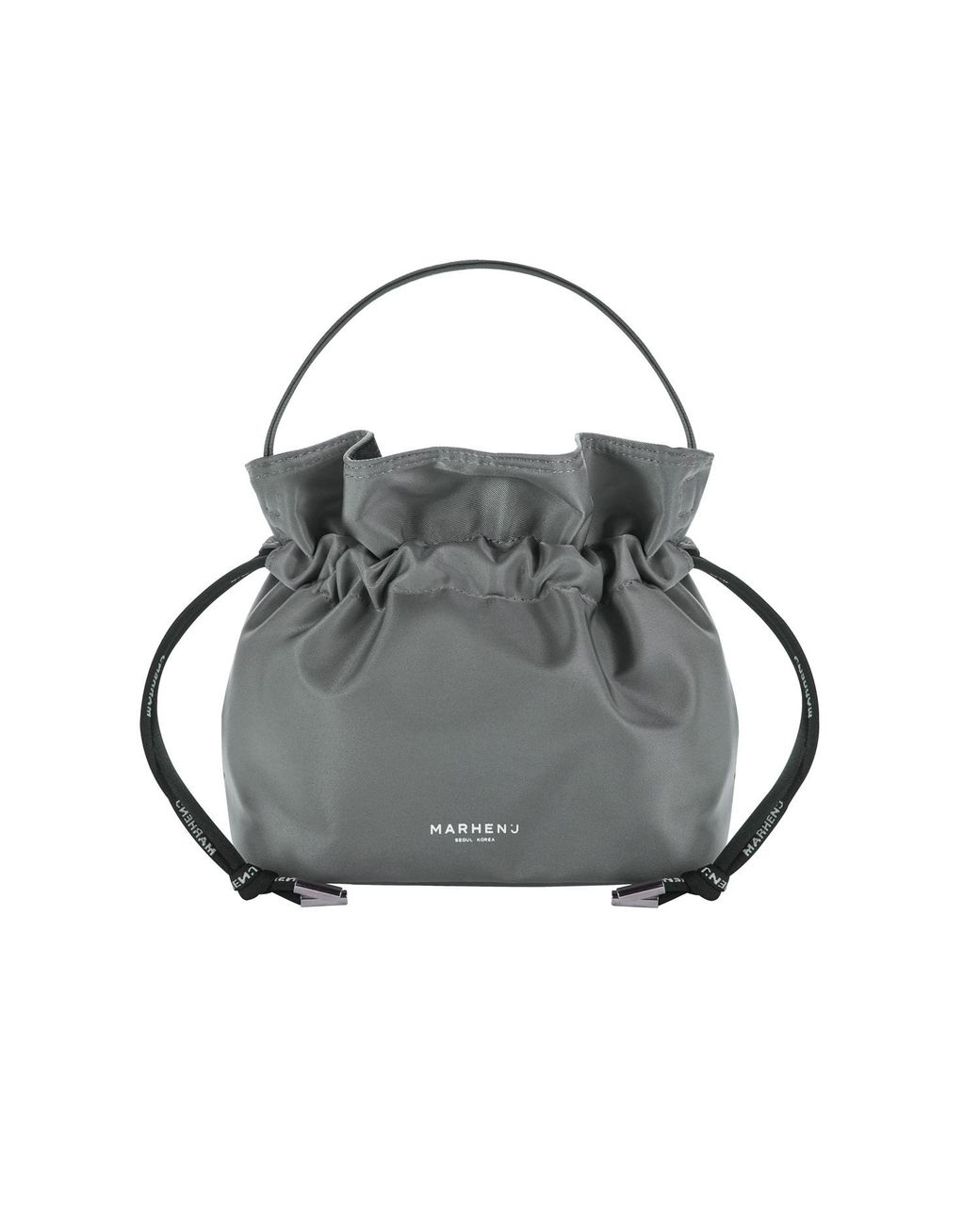 MARHEN.J Black Recycled Nylon Bucket Bag