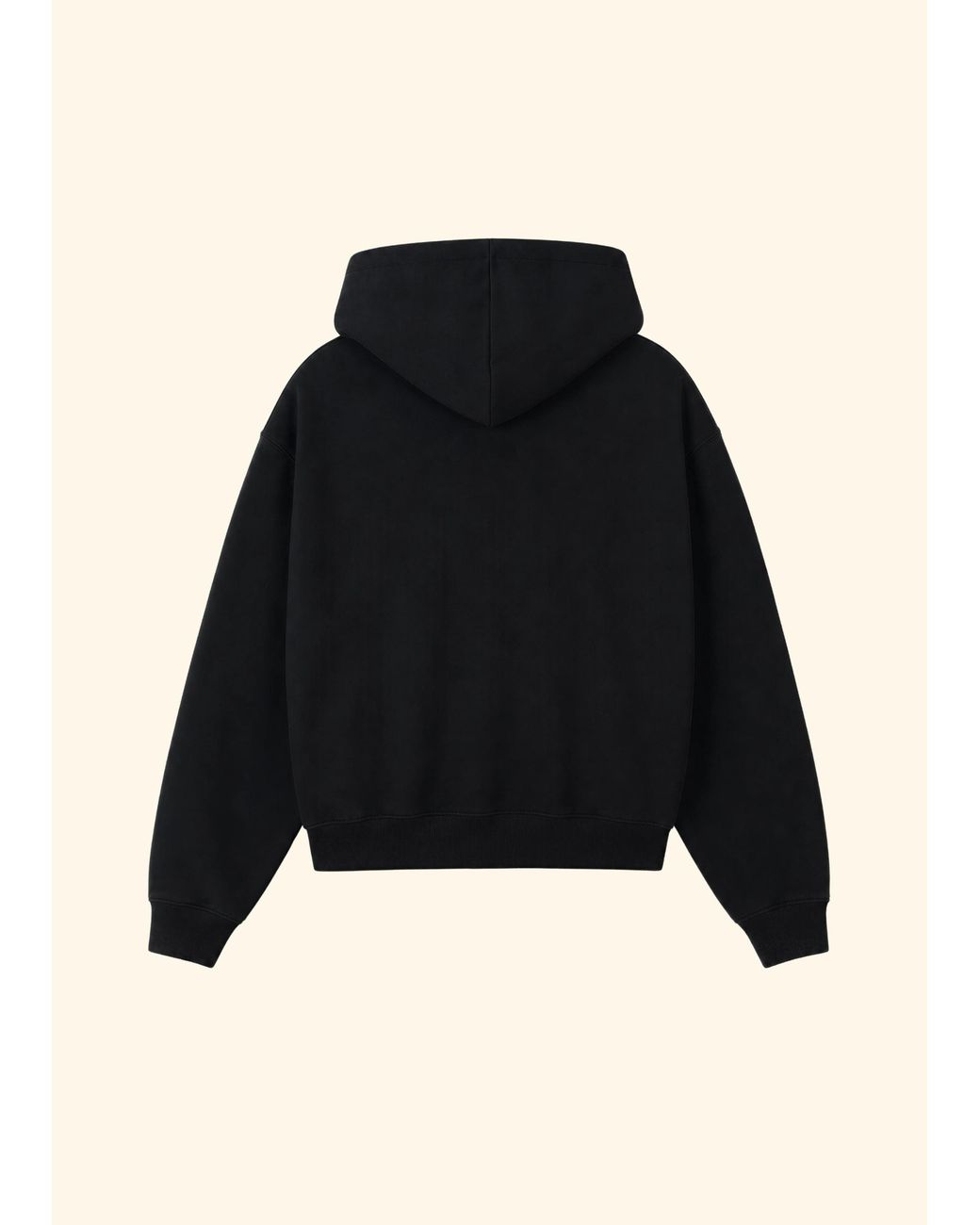 NOEND Black Embroidered Zip Hoodie for men