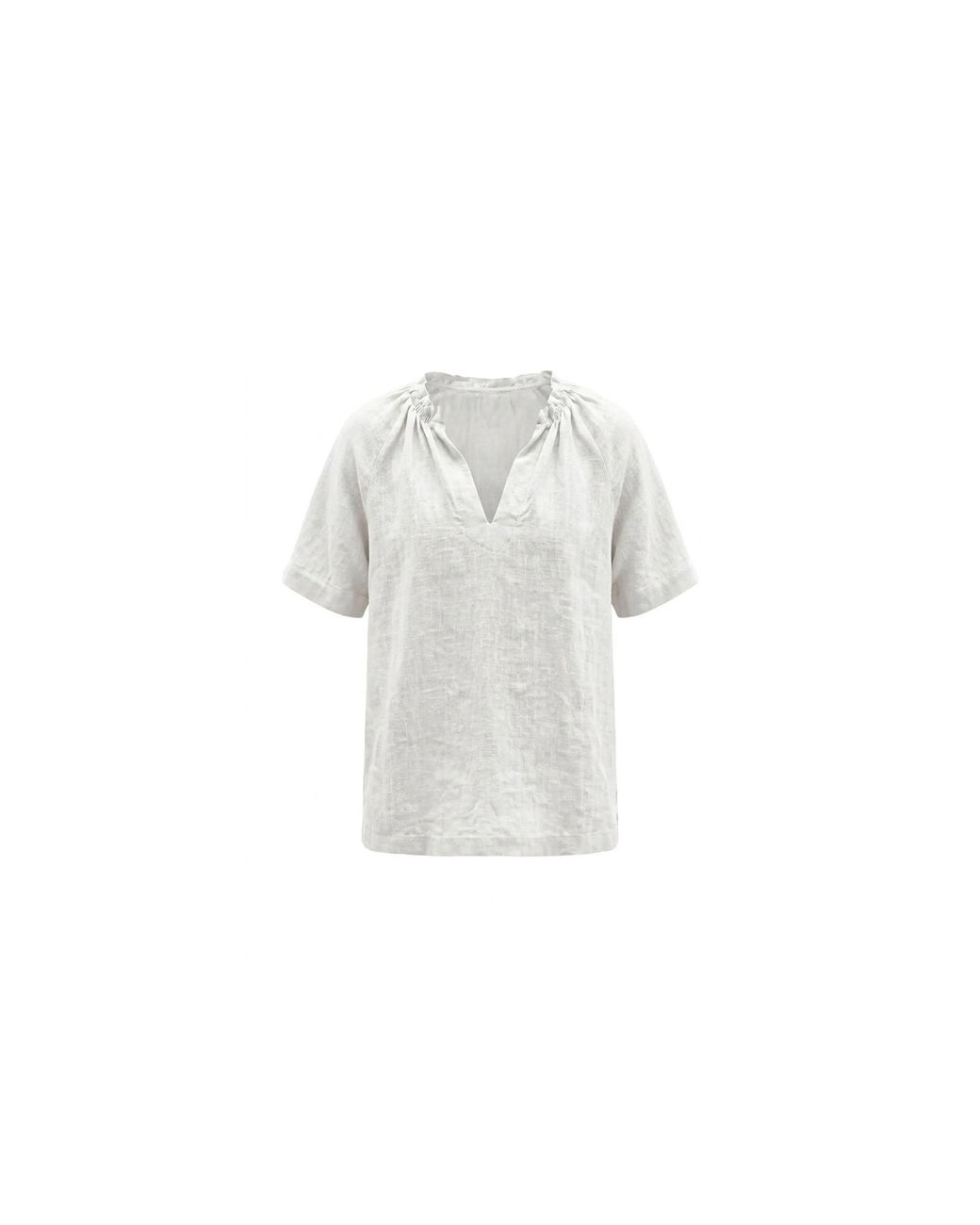 James Lakeland White Pure Linen Blouse