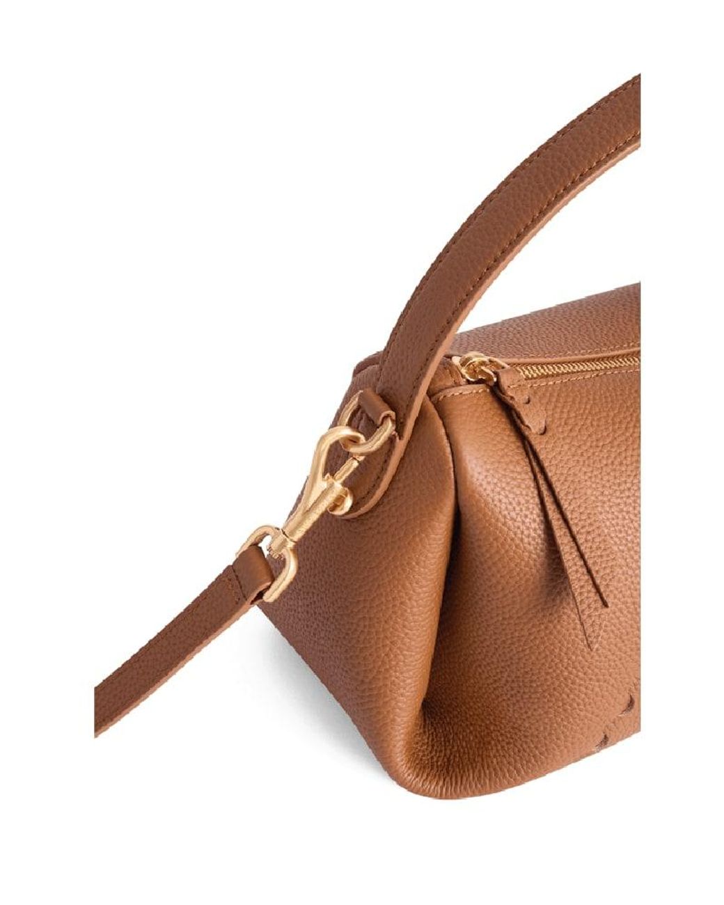 Orange Cube Brown Mosaic Baguette Bag