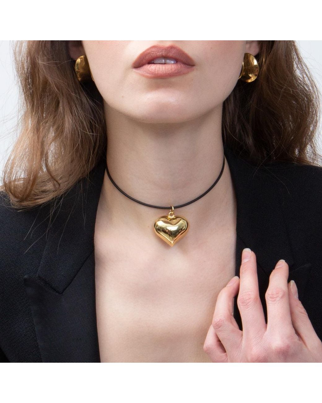 Argento Vivo Metallic Cuore Necklace