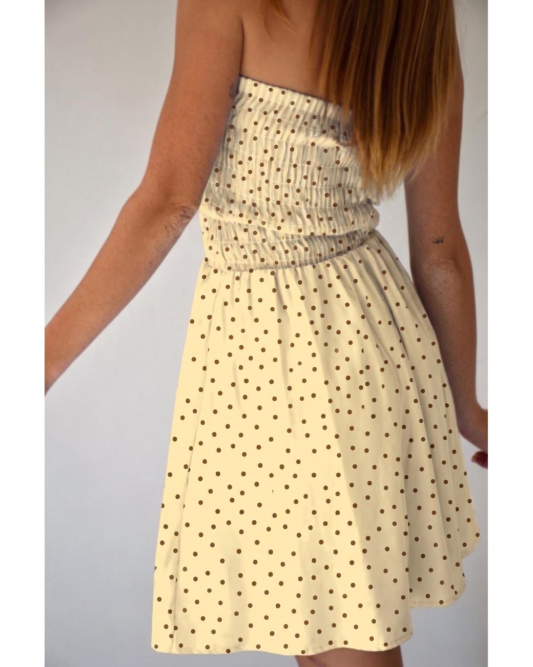 Mind Traveler Yellow Emily Polka Dot Short Dress