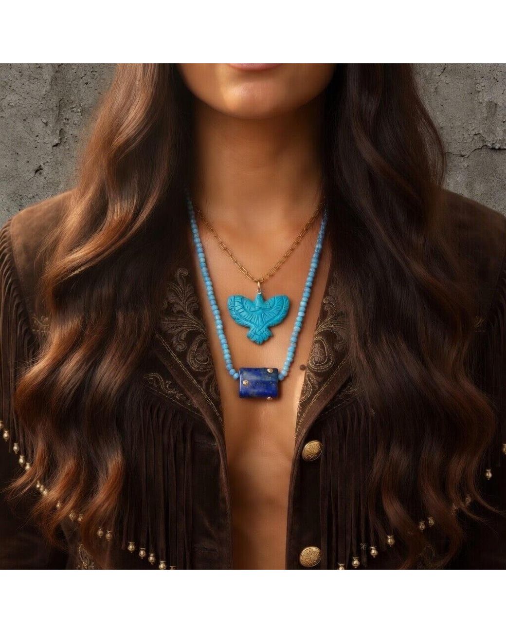 Persia Dona Jewelry Blue X Lapis Necklace