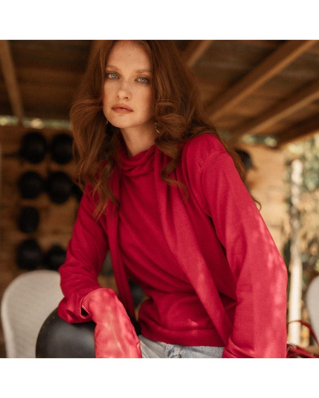 Thisisu Collection Red Miranda Sweater
