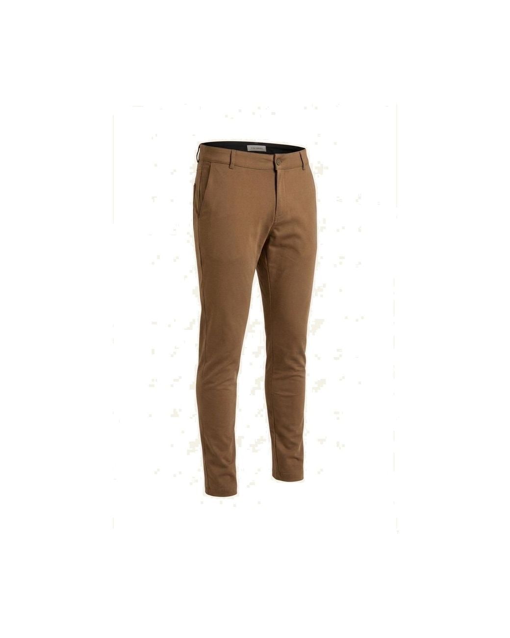 Ron Tomson Brown Neutrals Tapered Casual Wear Pants for men