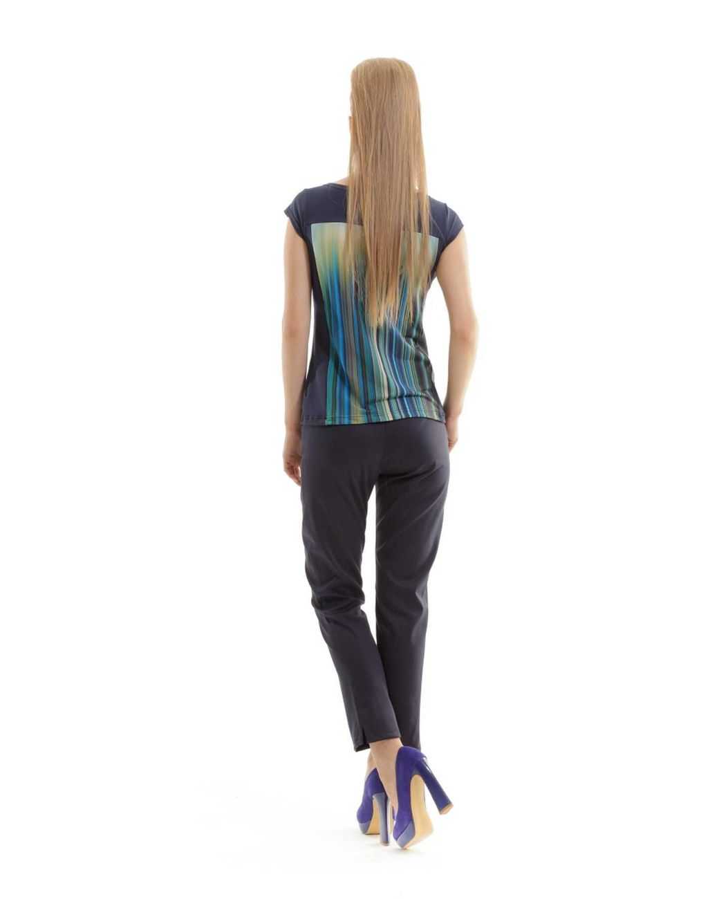 Conquista Blue Classic Straight Pants