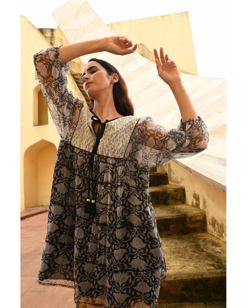 Liminal Black Nora Tunic Dress
