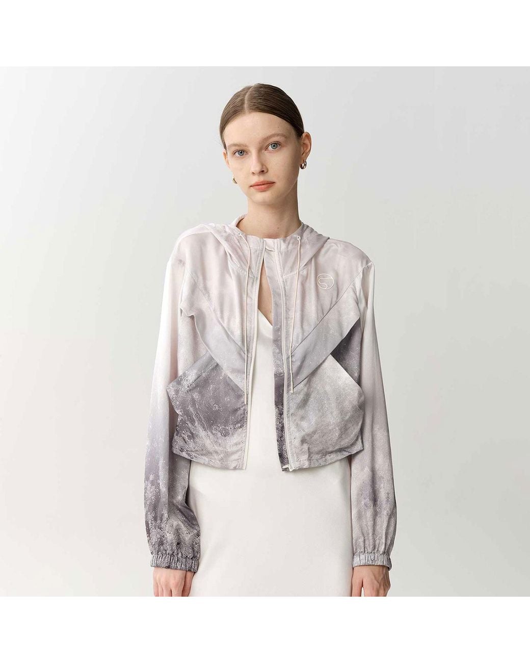 Silkinc Gray Super-Light Ombre Silk Jacket