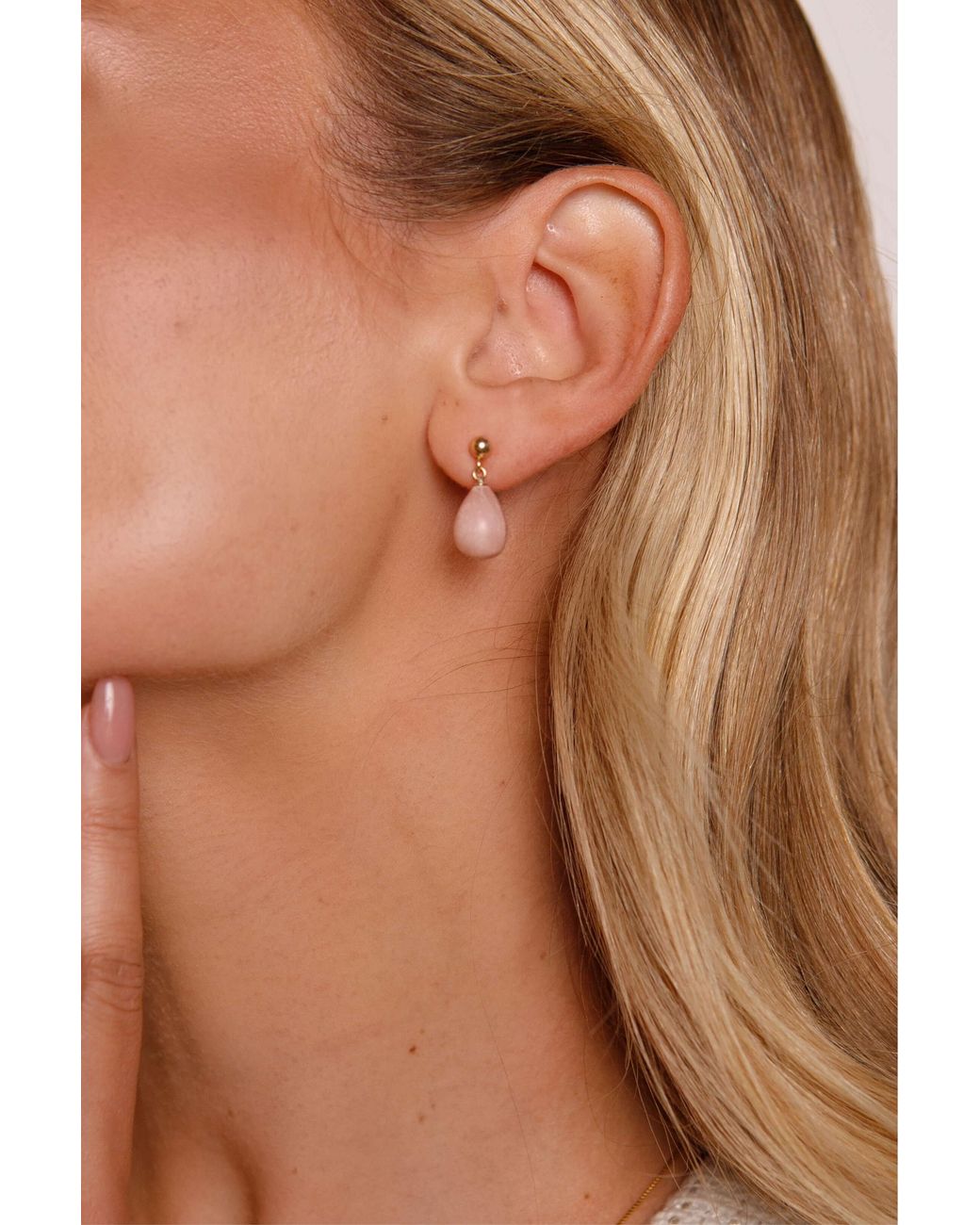 Katy Faye Pink October Opal Earrings