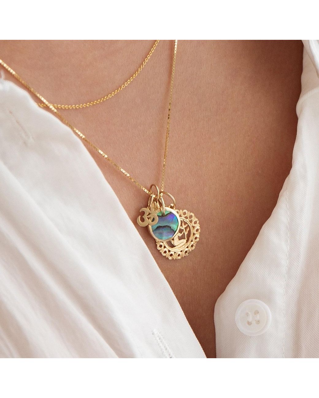 Maya Brenner Metallic Charm Pendant