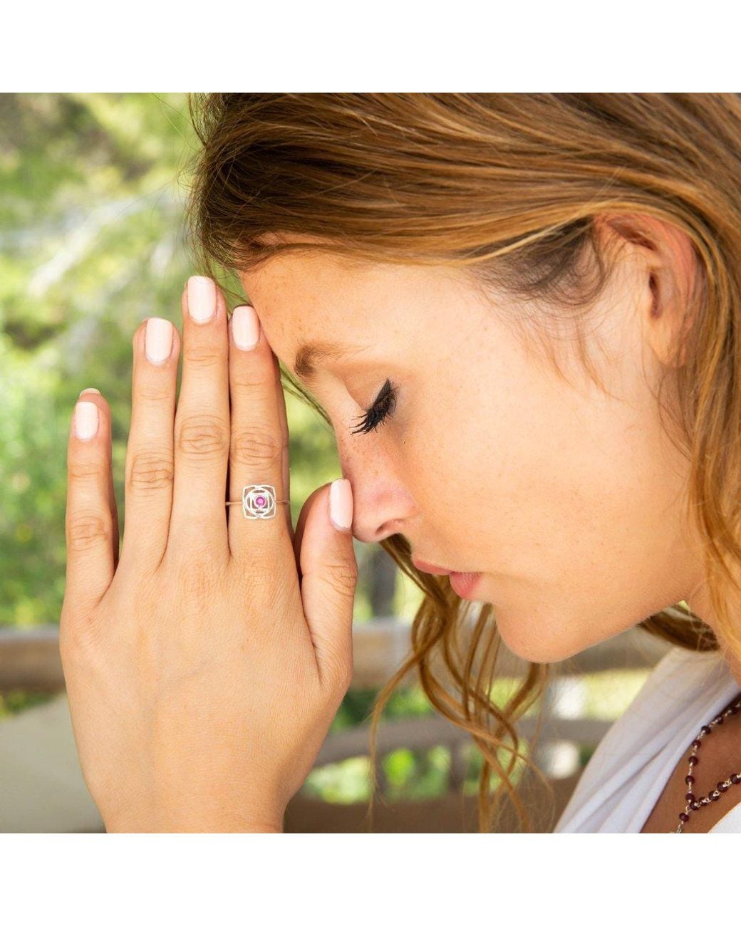 Charlotte's Web Jewellery White Root Chakra Ring