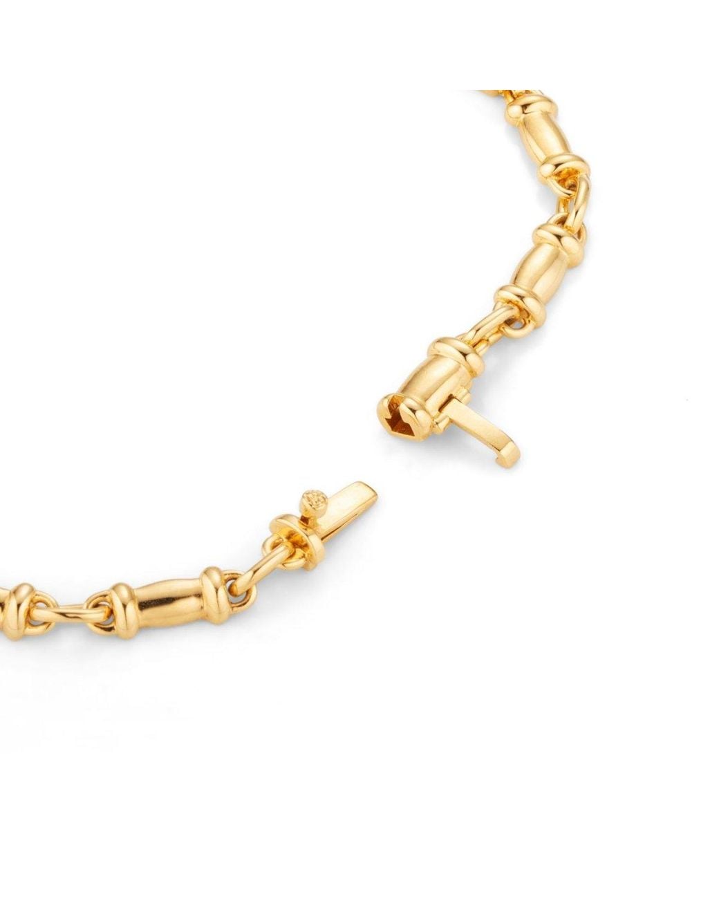 Lulu B London Metallic Topaz Gemstone Chain Bracelet