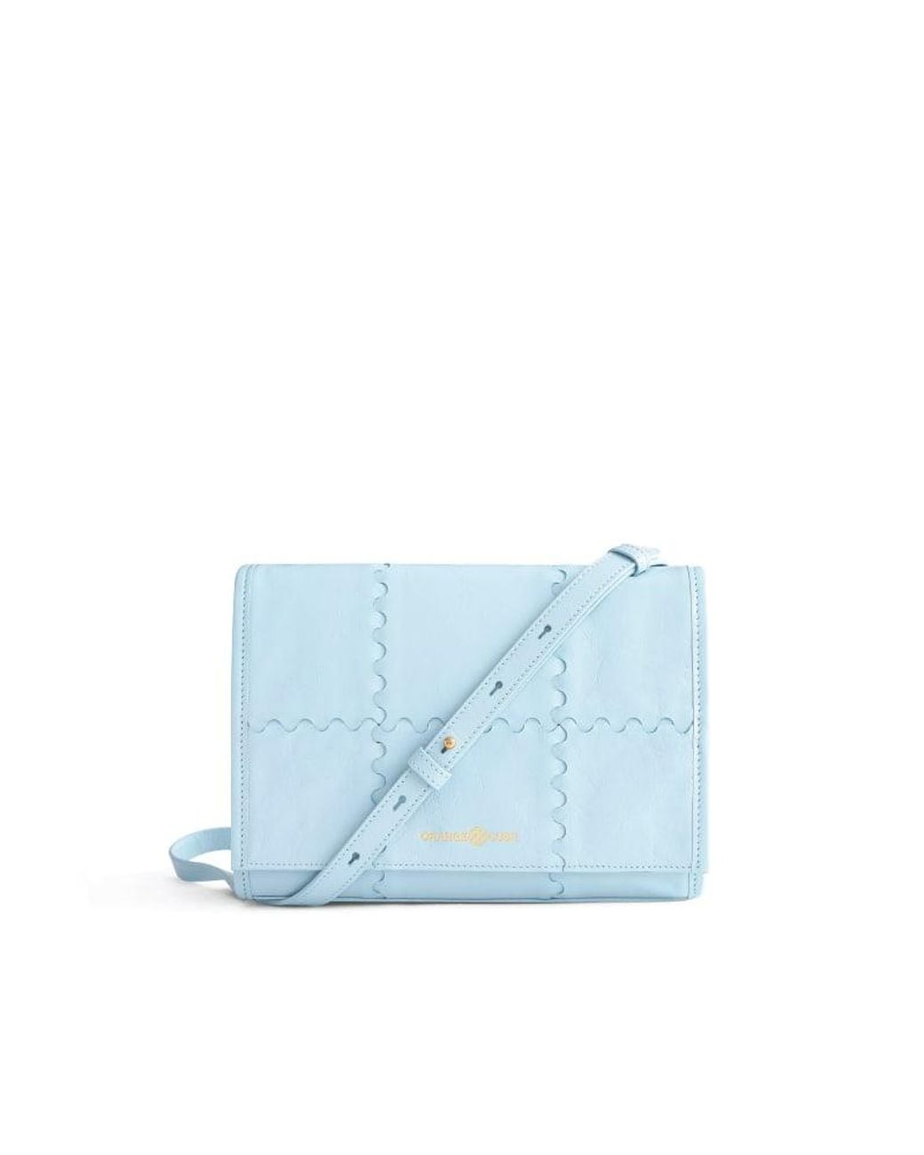 Orange Cube Blue Mosaic Crossbody Bag