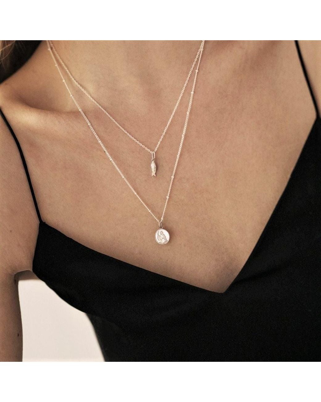 With Love Darling Metallic Fish Necklace