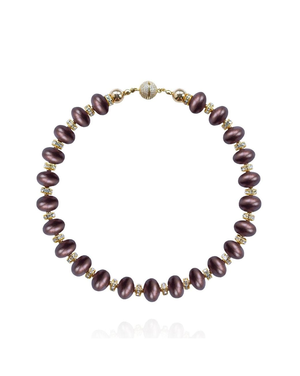 Saule Label Metallic Mika Necklace