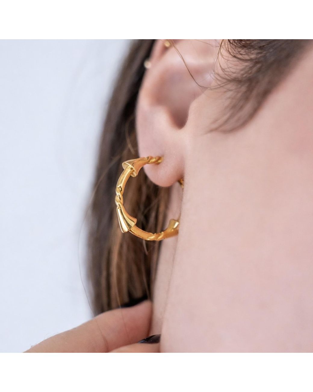 Gutta Design Metallic Gimlet Earring Plated