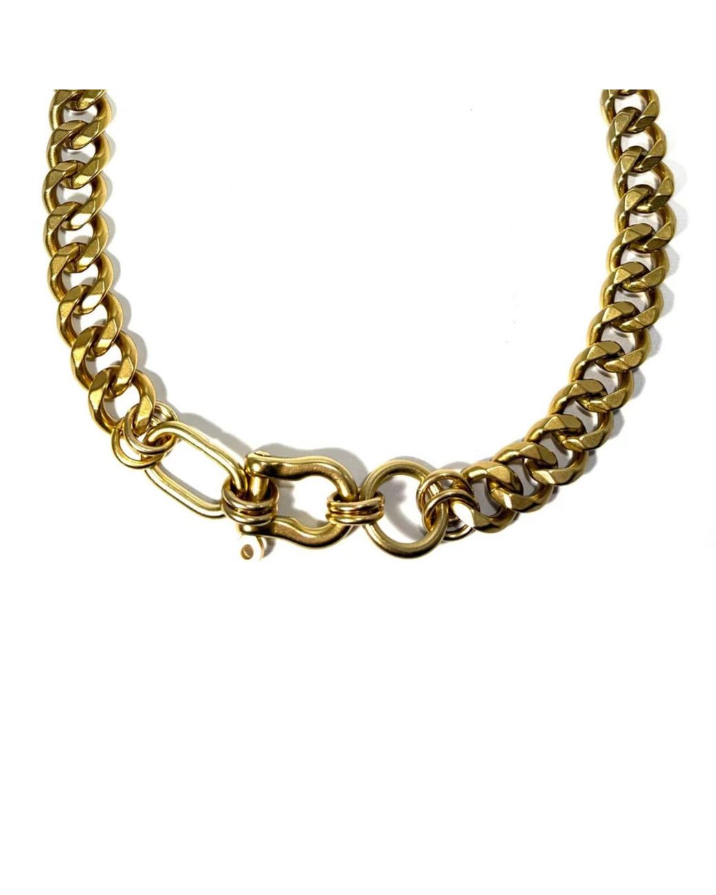 Rachel Nathan Metallic Shackle Trio Necklace
