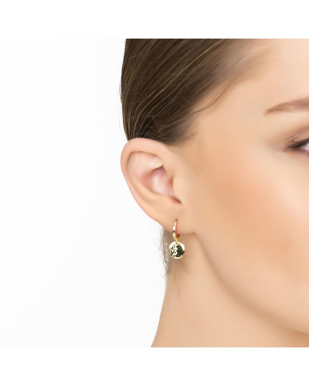 Latelita London Metallic Lunar Moon Huggie Hoop Earrings
