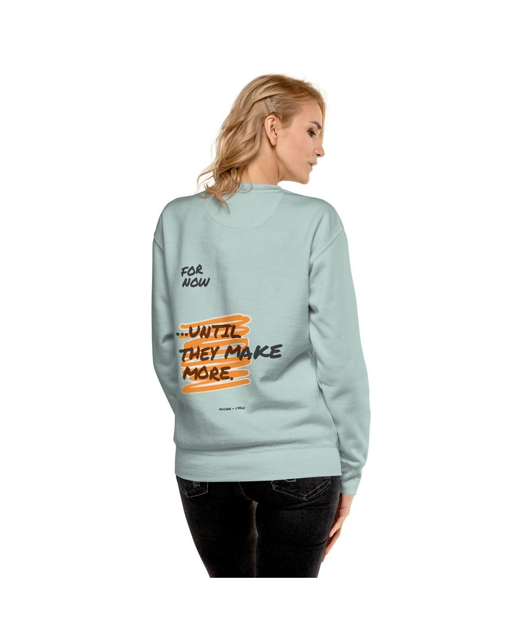 Anchor and Crew Green Ice Limited Edition Annotations Organic Cotton Sweatshirt