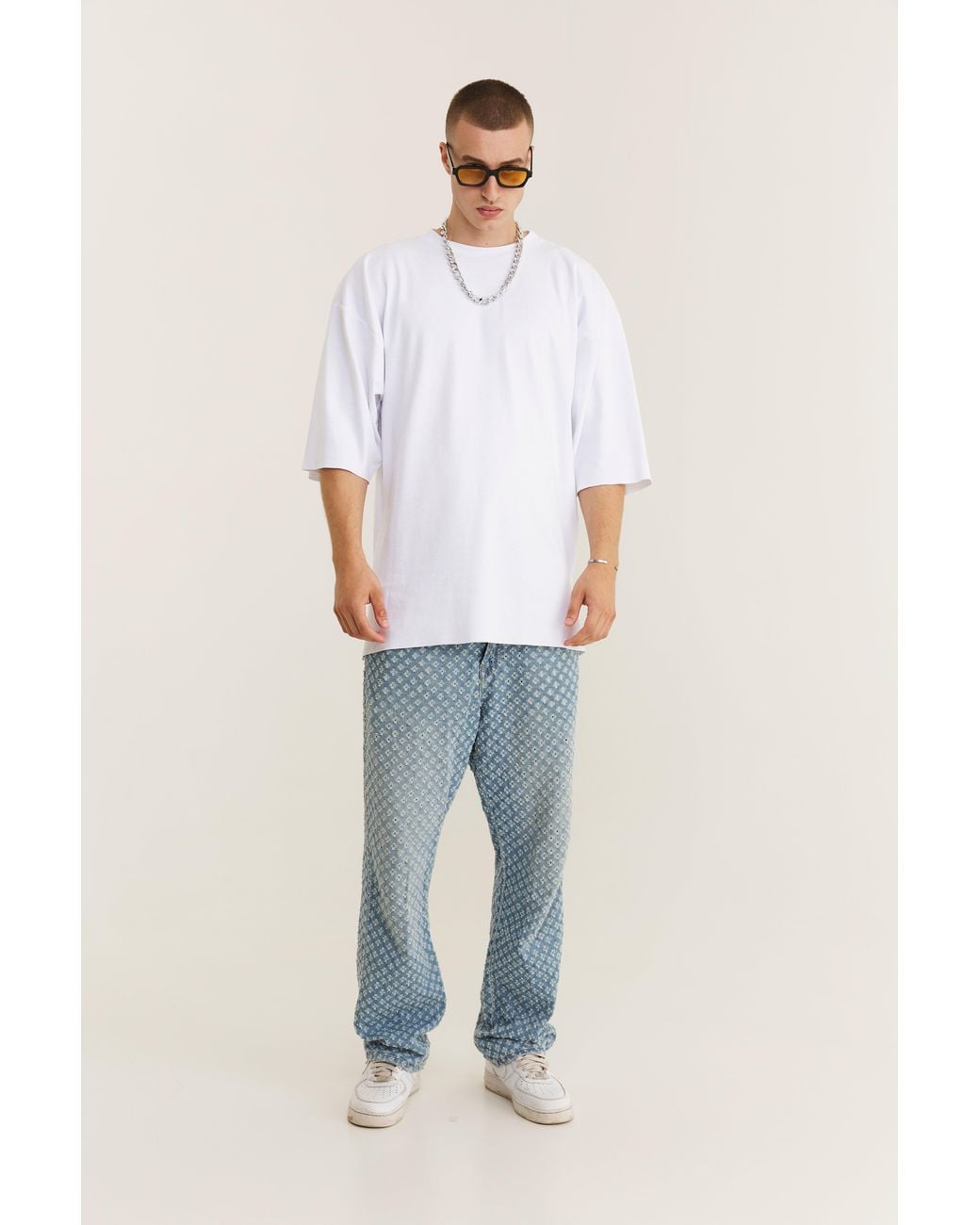 mysimplicated White Oversized T-Shirt With Creative Department Design for men