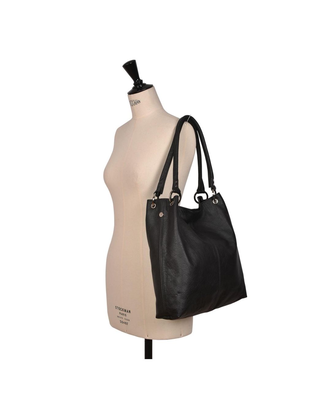 Owen Barry Black Leather Shoulder Bag Dudley