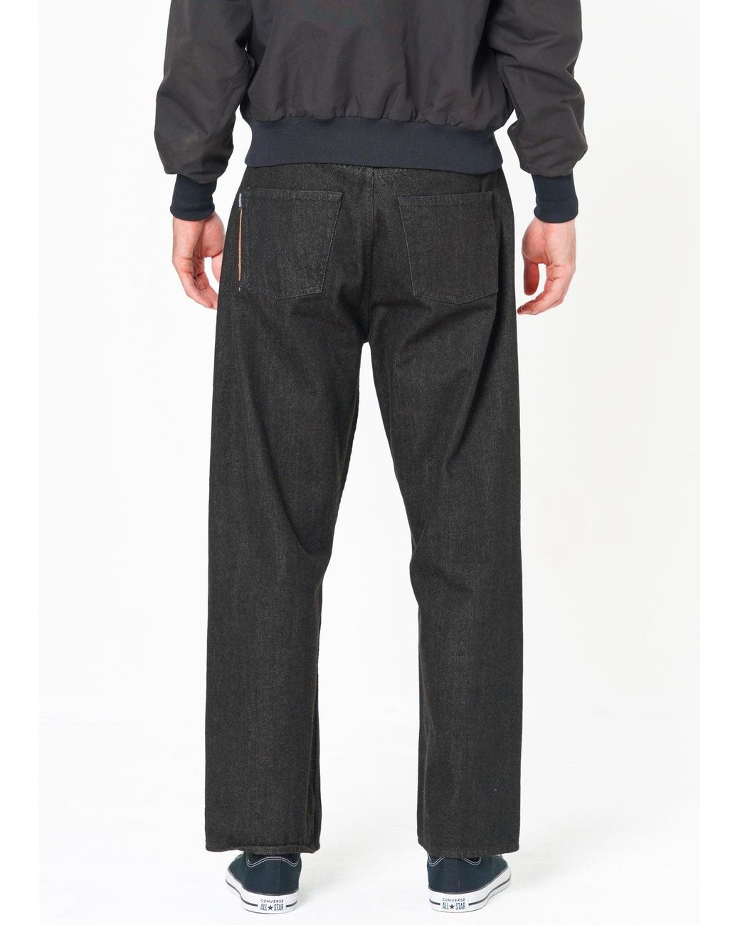 NOEND Gray Noend Straight Selvedge Jeans for men