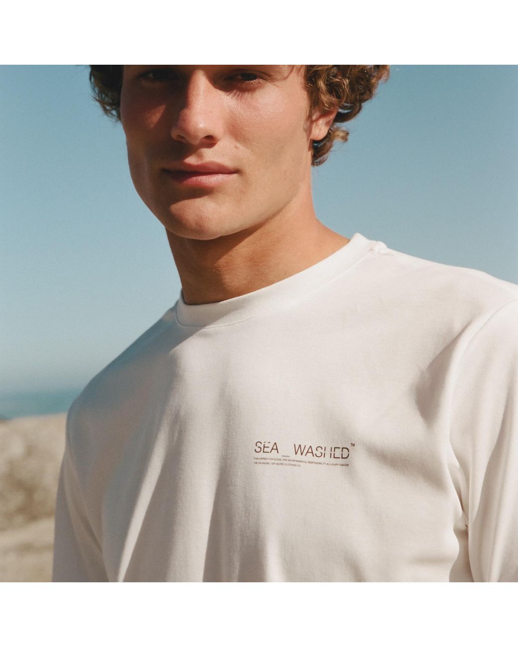 Sea_Washed White Sea Washed X Tom Jean Webb Surf Girl Tee for men