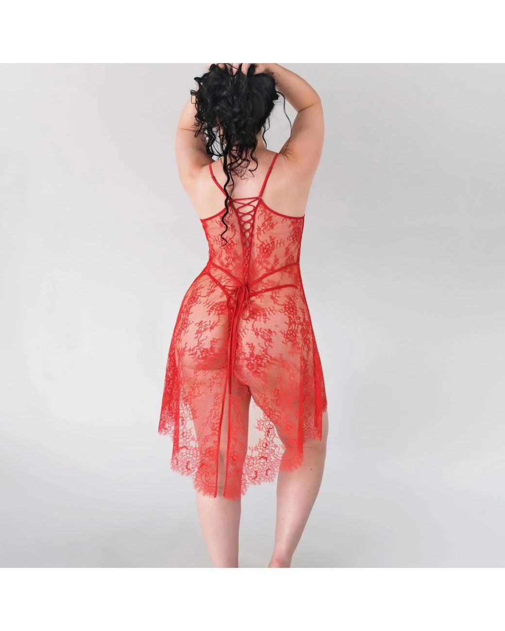 MONIQUE MORIN LINGERIE Red Moonstruck Chemise Fire