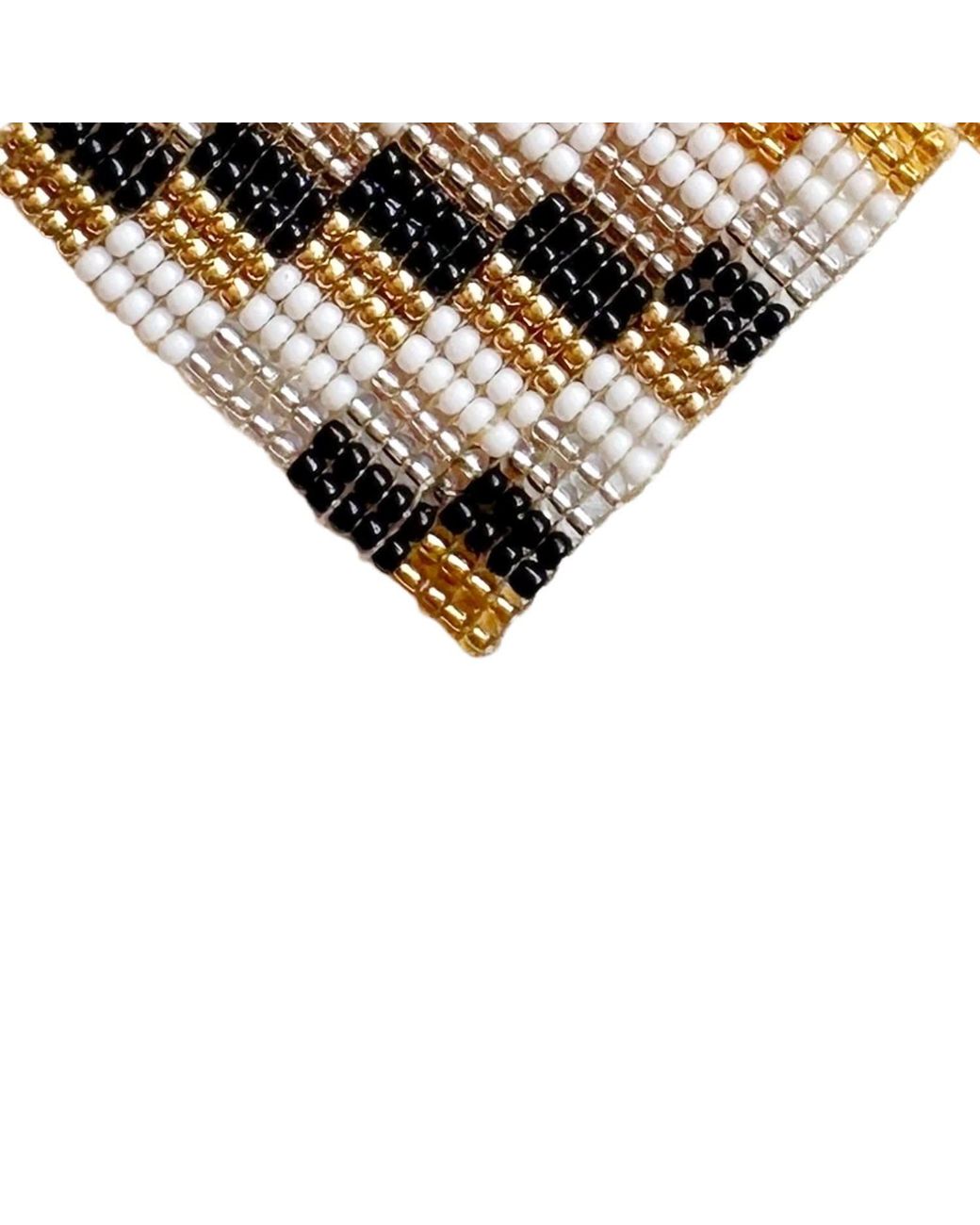 Iliana Arrazola Brown Minimalist Deconstructed Knot Stud Earrings, And, Glass Beads, Beaded Jewelry