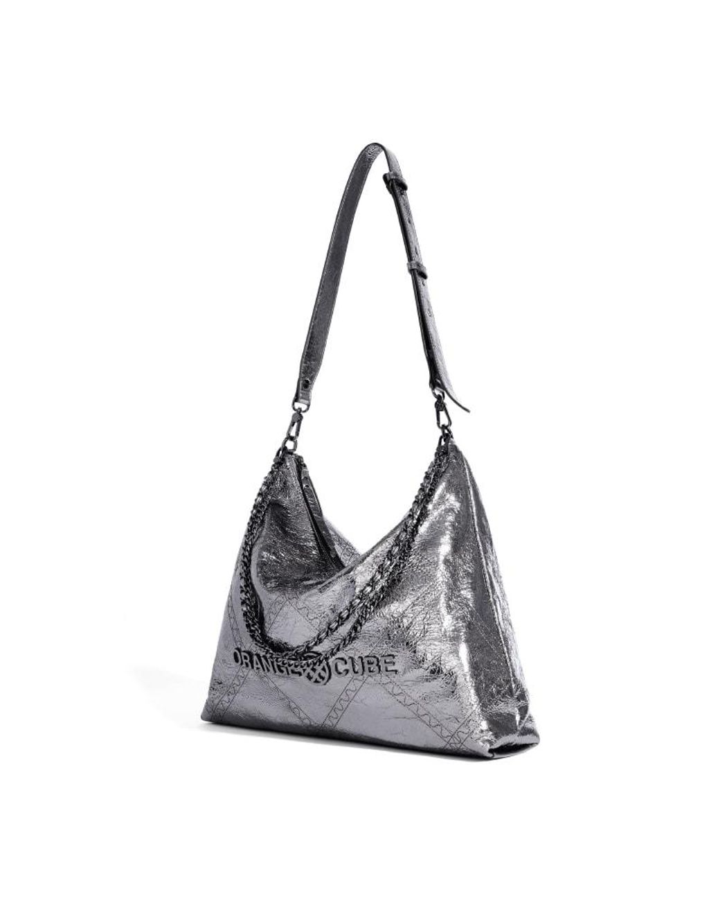 Orange Cube White Metropolitan Crossbody Bag