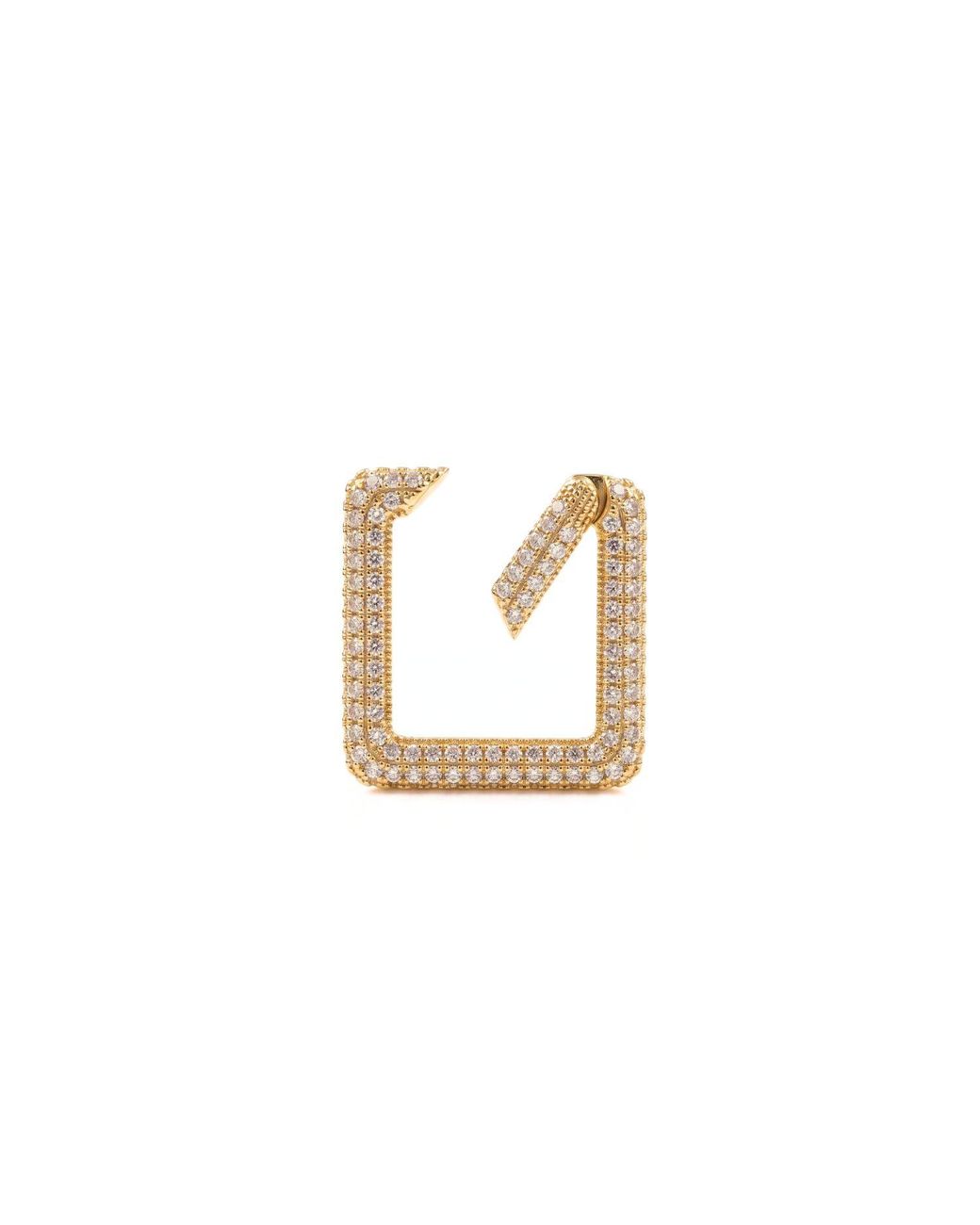 Jaredjamin Metallic Pavé Square Clicker Clasp