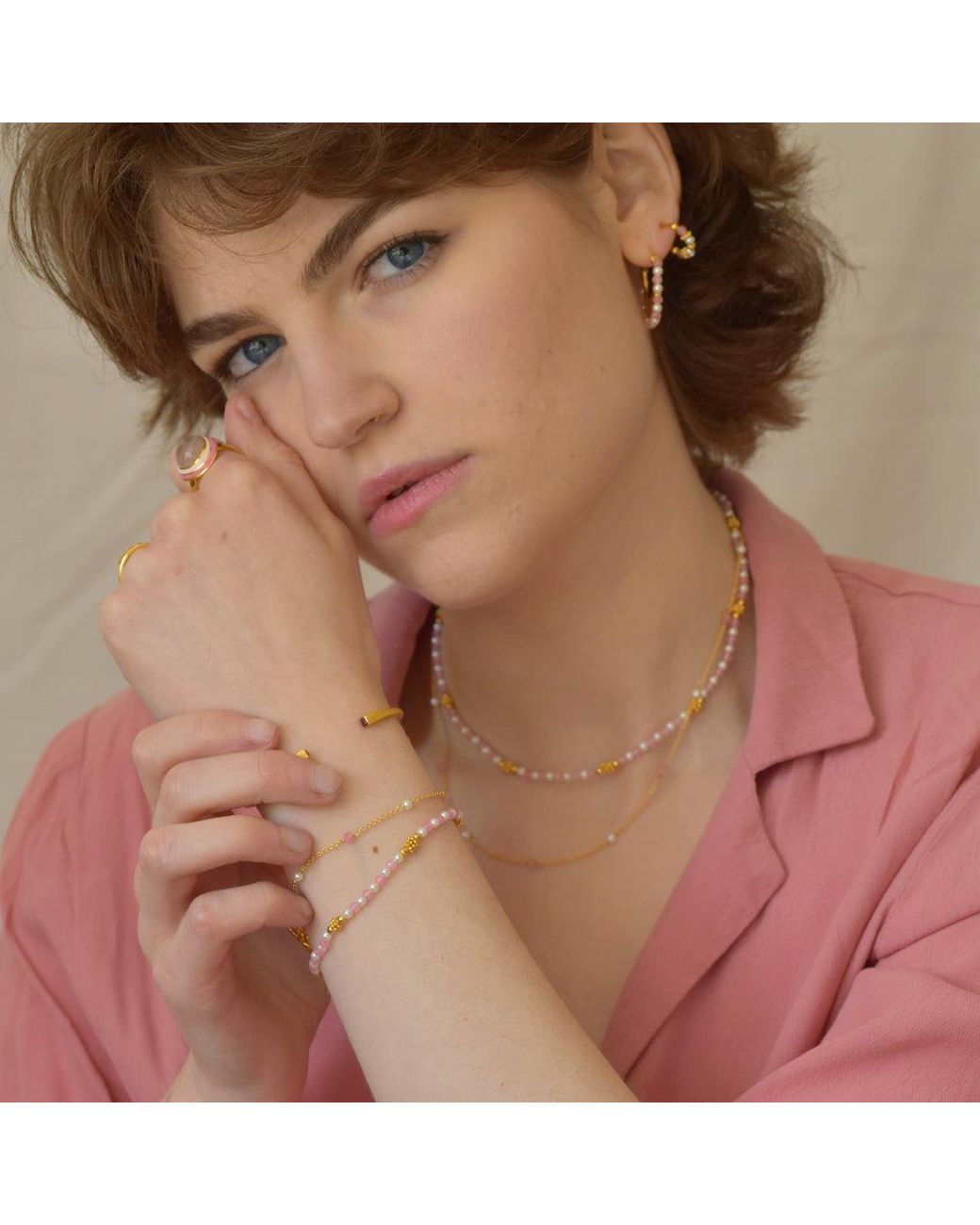 GEM BAZAAR Pink Sands Necklace