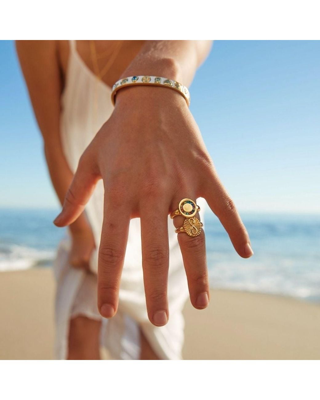 With Love Darling Metallic Infinity Signet Ring