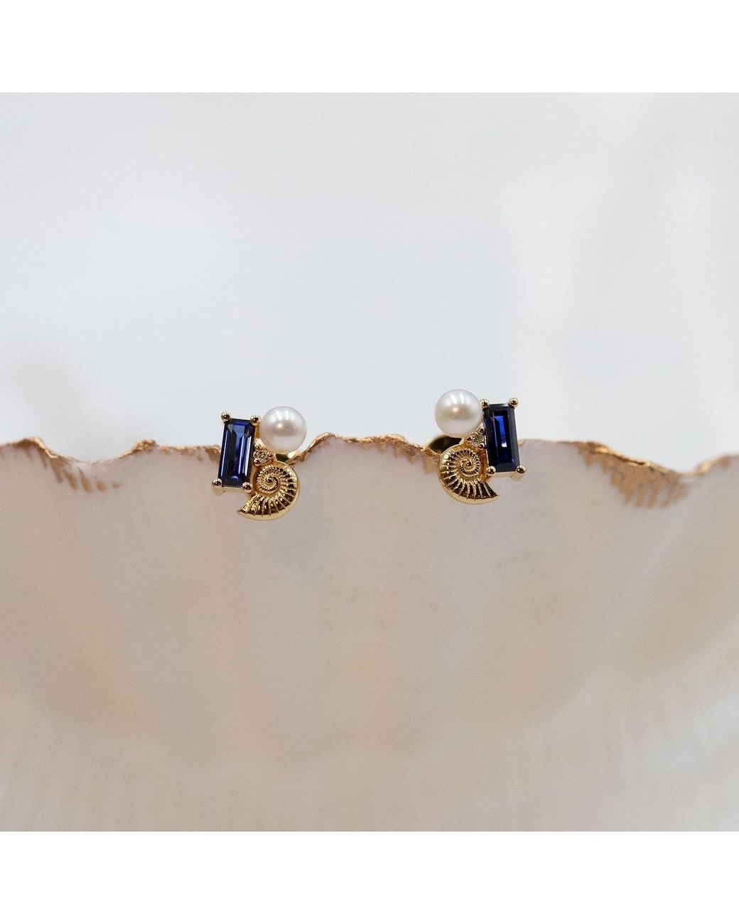 Cier Blue Ocean Cluster Stud Earrings for men