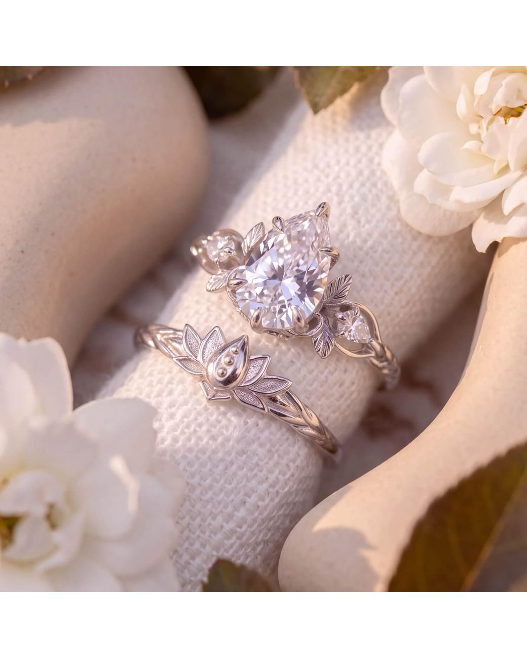 Azura Jewelry New York White Lotus Of The Journey Ring Vermeil