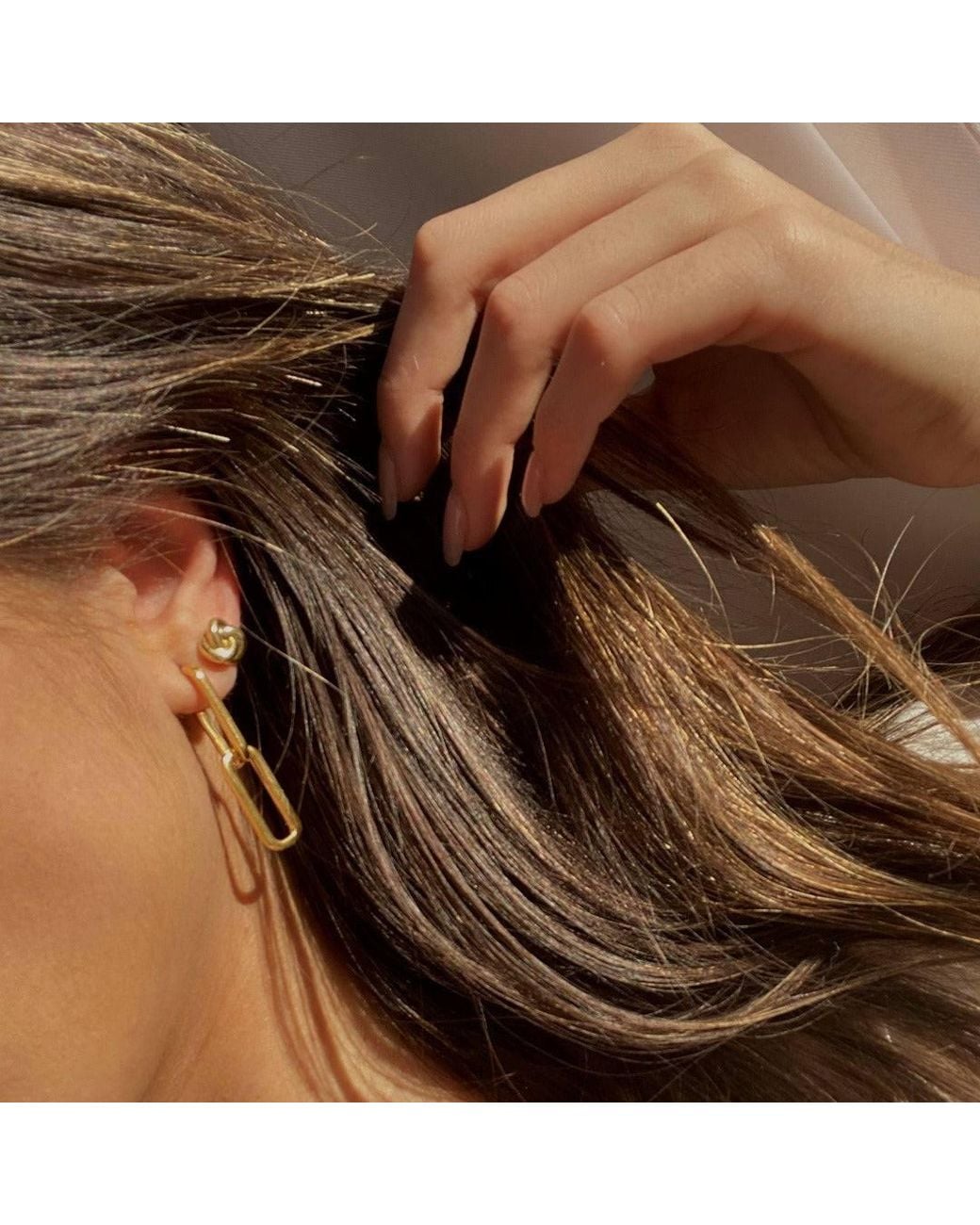 With Love Darling Metallic Knot Stud