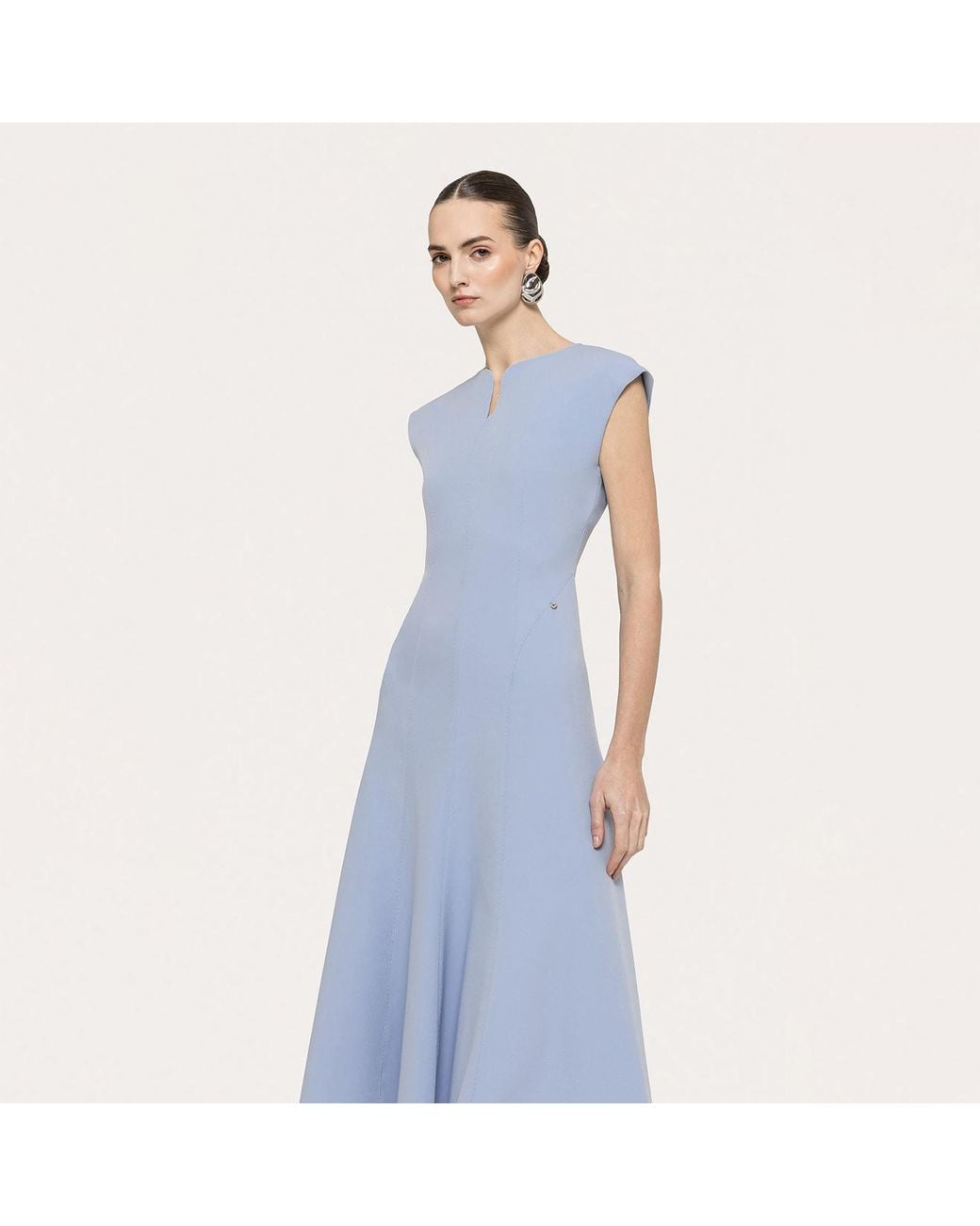 Nissa Blue A-Line Midi Dress Baby