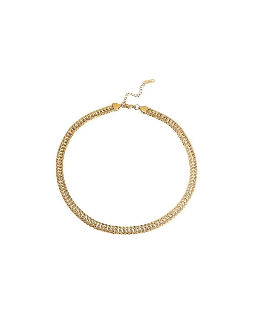 ADIBA Metallic Harmonious Links Stainless Steel Chain Necklace