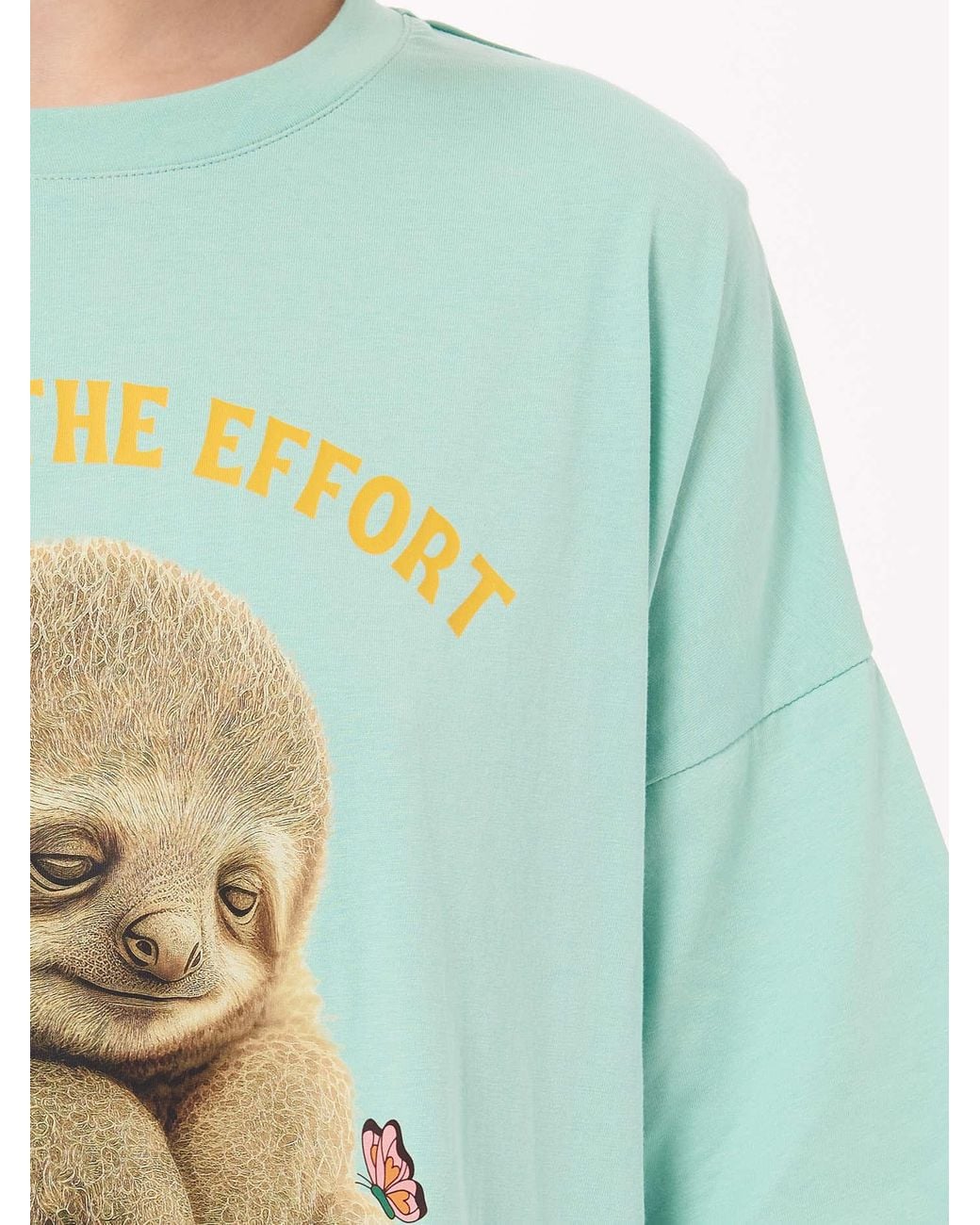 Sour Figs Green Sloth Print T-Shirt