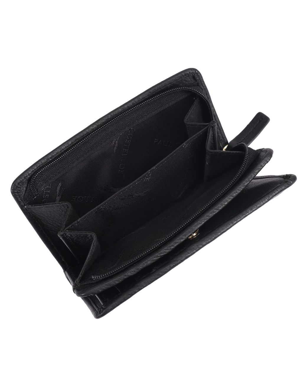 Paul Costelloe Black Solidago Leather Purse