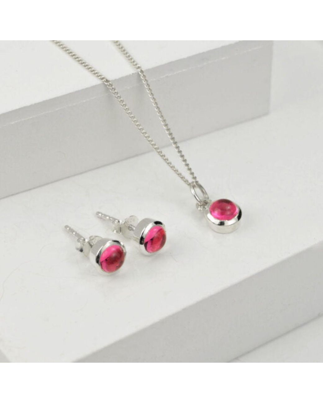 The Jewellery Store London Pink October Birthstone Jewellery Set