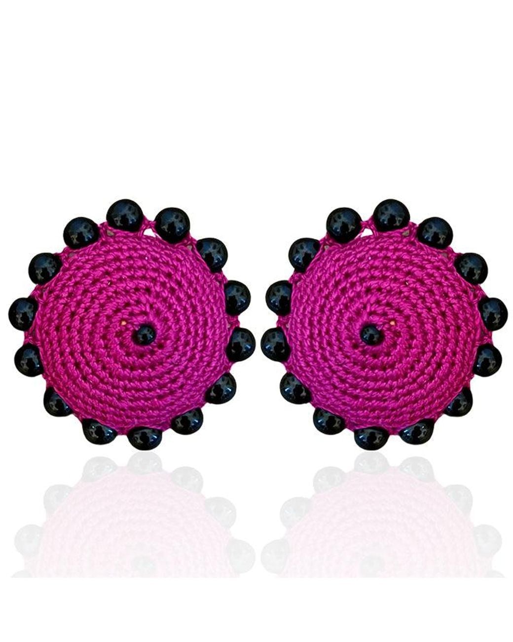 PINAR OZEVLAT Purple Dome Studs