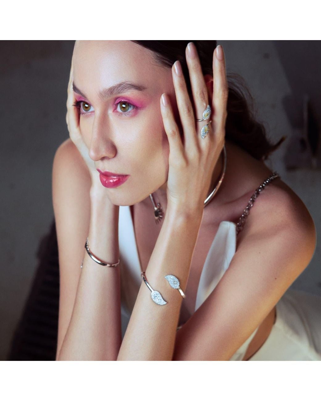 Najiba White Essence Cuff Bracelet
