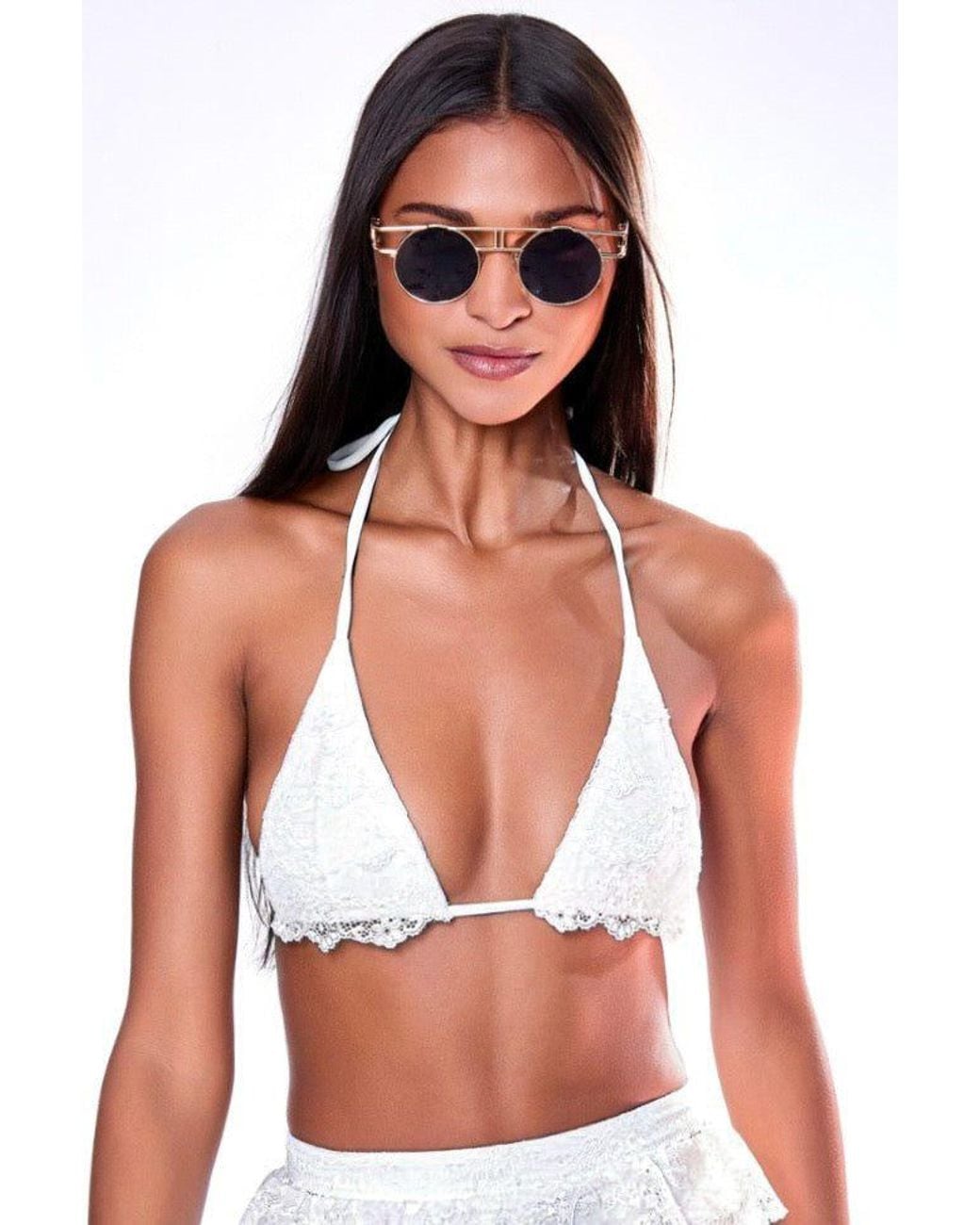 Harmonia Ny White Cloud Nine Harmonia X Kikiriki Lace Bikini Top