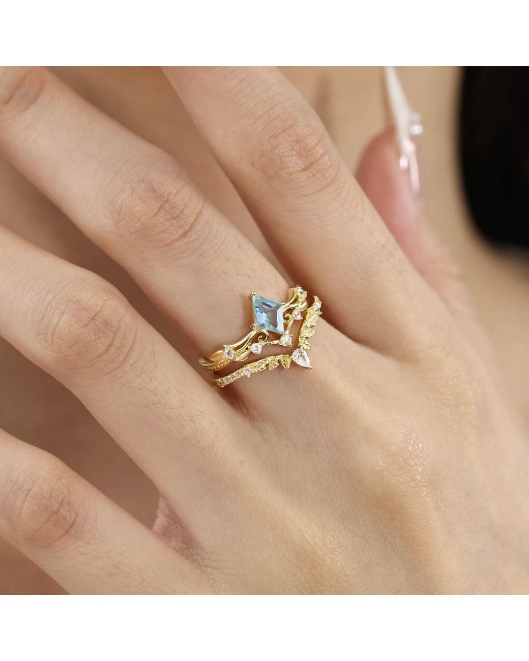 Azura Jewelry New York Yellow Woodland Stacking Band Vermeil