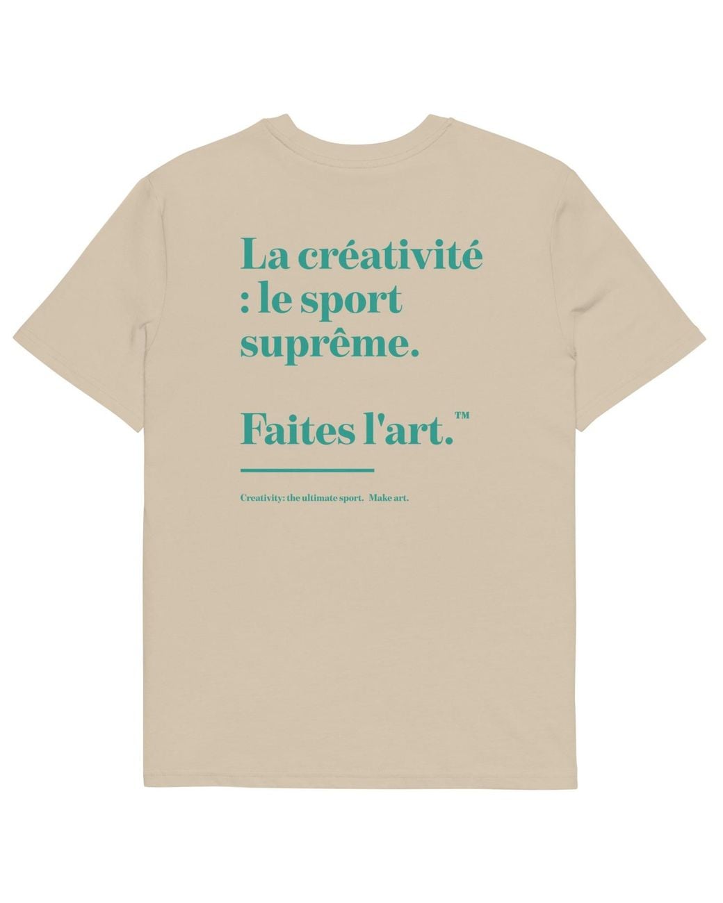 Anchor and Crew Natural Neutrals Desert Dust Make Art Creative Standard Organic Cotton T-Shirt